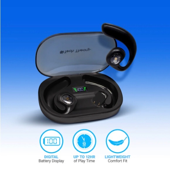 Wireless Black Open Earbuds with Charging Case - Picture 8 of 10